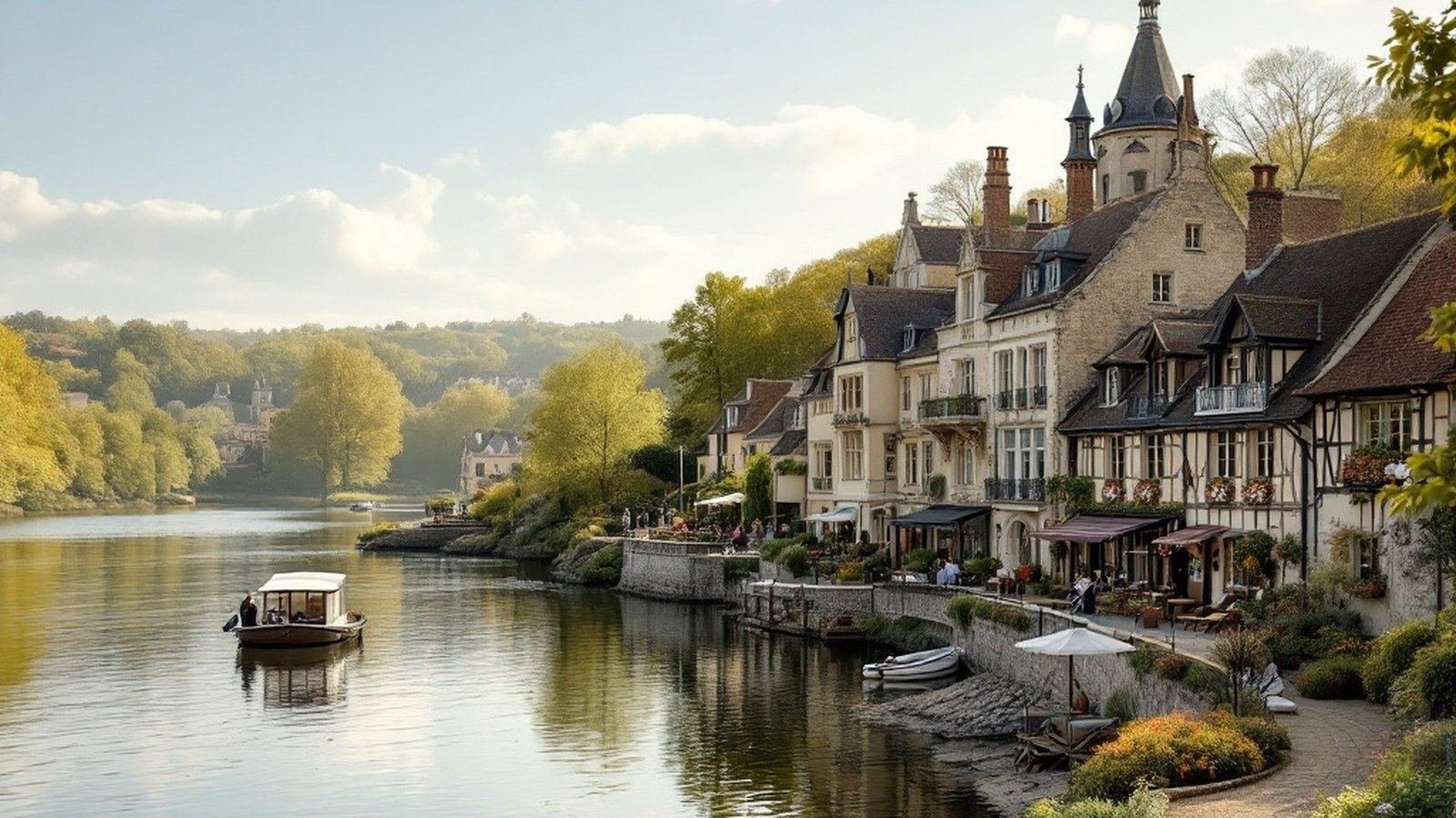The Belle Époque lakeside quarter at Bagnoles-de-l'Orne